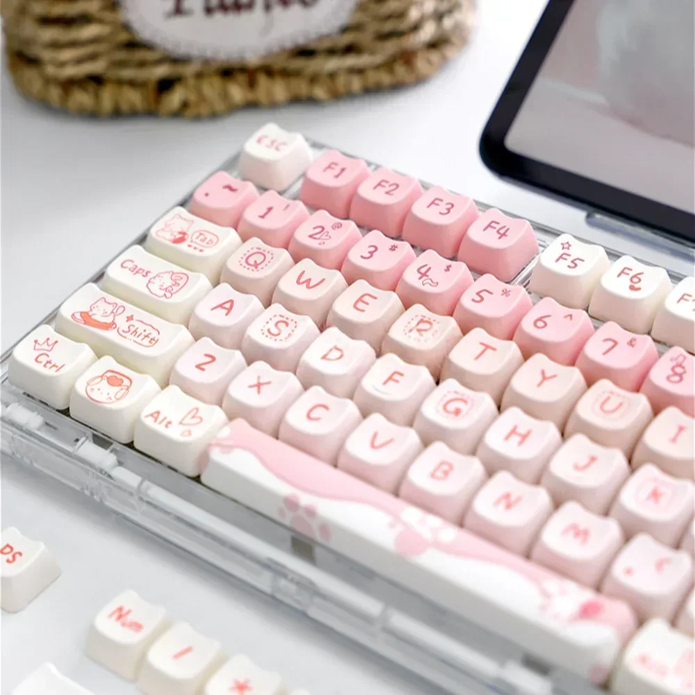 Pc Gaming Pink - Pink Kitten Keycap, Cat Head Shape
