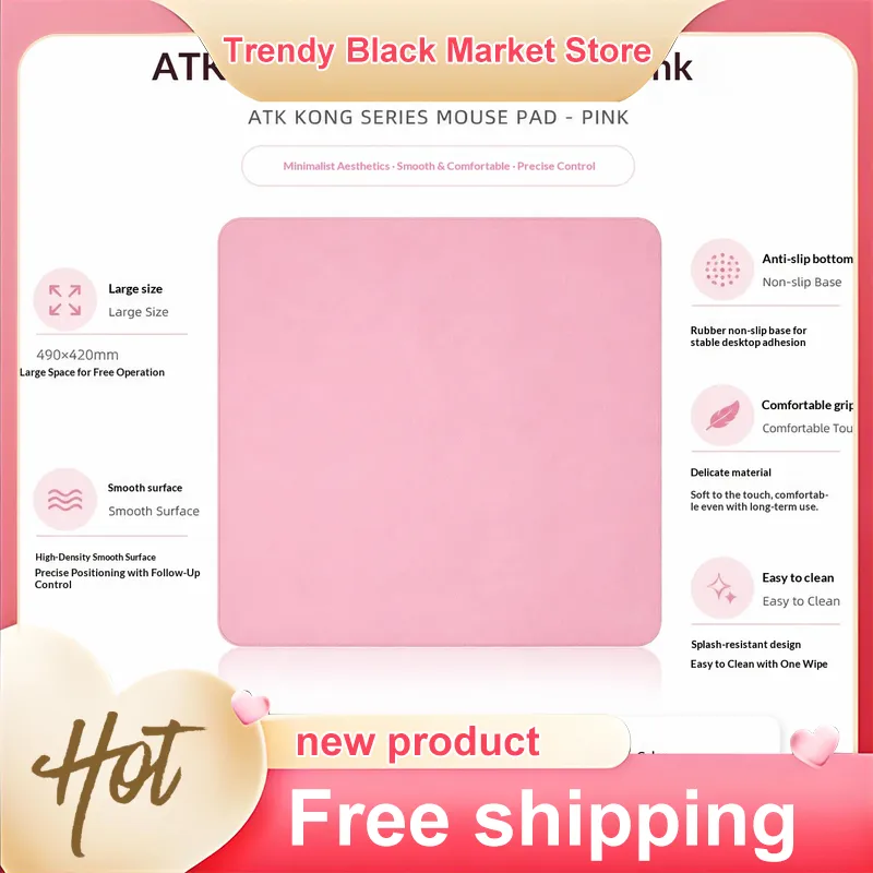 ATK Sky Pink Large Gaming Mous - Pc Gaming Pink 评论和价格