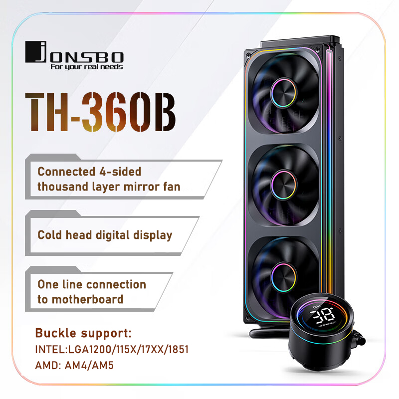 Jonsbo TH-360 AIO CPU Liquid C - Pc Water Cooling 评论和价格