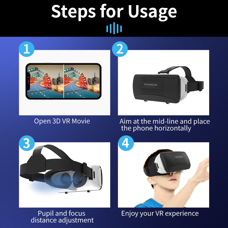 VR Glasses 3D Headset Virtual  - Vr Headset Pc 评论和价格