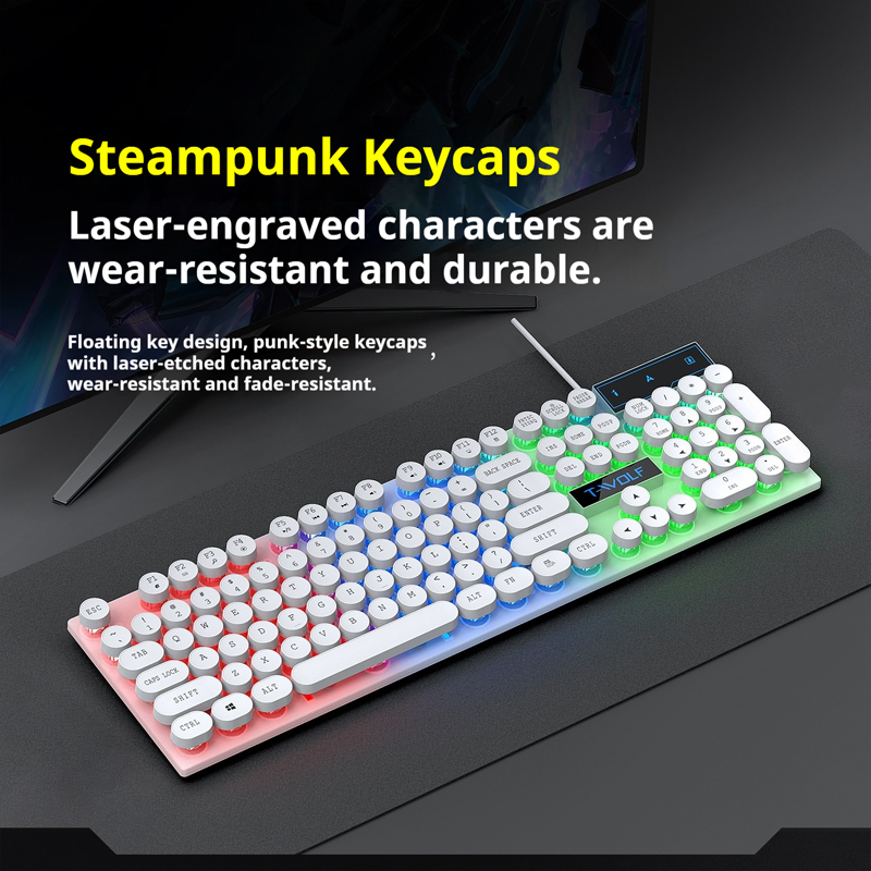 T11T-WOLF Gaming Keyboard 104  - Pc Gaming Fullset 评论和价格