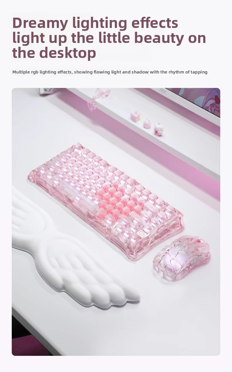 K1 LITE JELLY PINK Mechanical  - Pc Gaming Pink 评论和价格